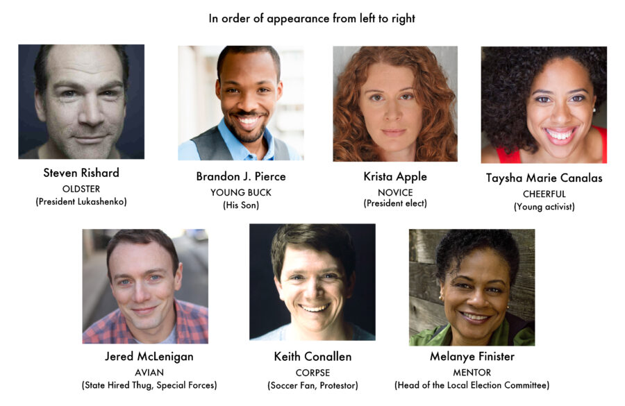 Headshots of the performers in order of appearance