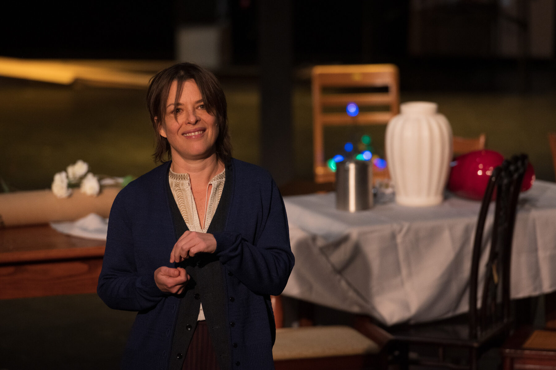 Suli Holum in the workshop of 'Cherry Orchard.' Photo by Johanna Austin
