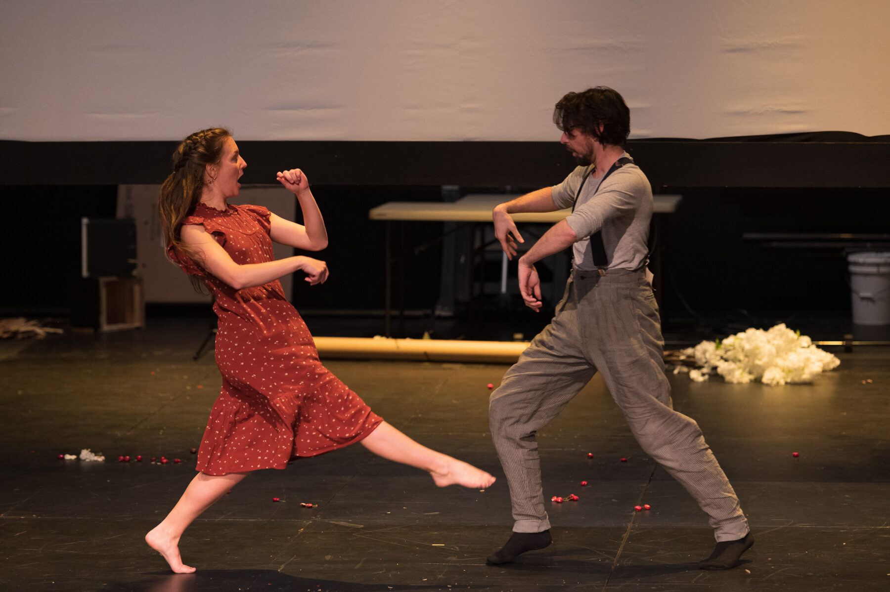 Campbell O'Hare and Trevor Fayle during a November 2021 workshop. Photo by Johanna Austin